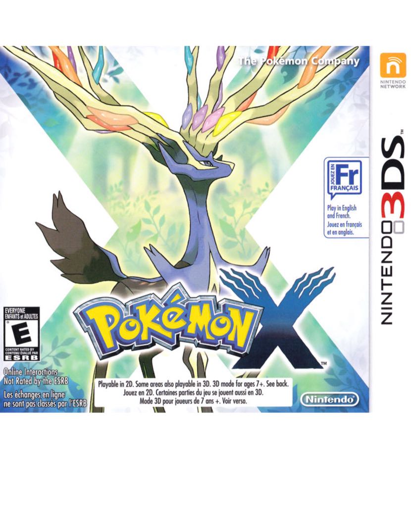 Pokemon X - Nintendo 3DS (2010 Nintendo - 1-4) video game collectible - Main Image 1