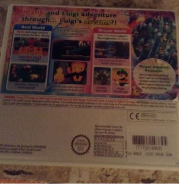 Mario And Luigi Dream Team - Nintendo 3DS (2013, Nintendo - 1) video game collectible [Barcode 777755148645] - Main Image 2