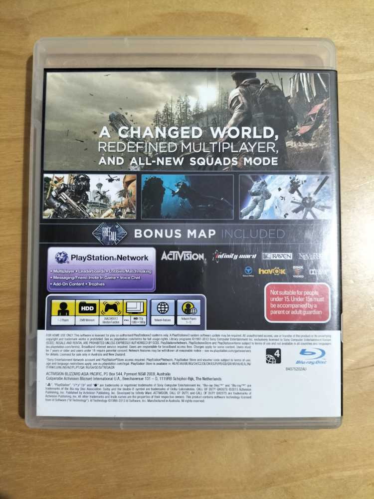 Call Of Duty Ghosts - Sony PlayStation 3 (PS3) video game collectible [Barcode 4988601008020] - Main Image 2