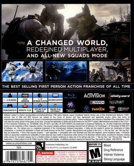 Call Of Duty: Ghosts - Sony PlayStation 4 (PS4) (Activision - 1-2) video game collectible - Main Image 2