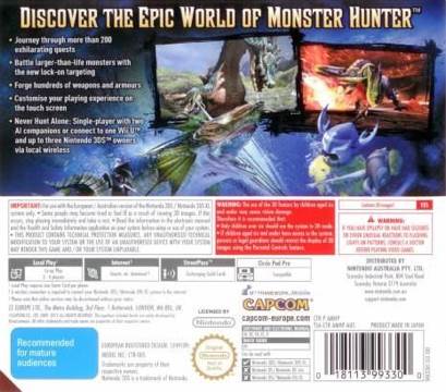 *Monster Hunter 3 Ultimate - Nintendo 3DS (Capcom) video game collectible [Barcode 045496523220] - Main Image 2
