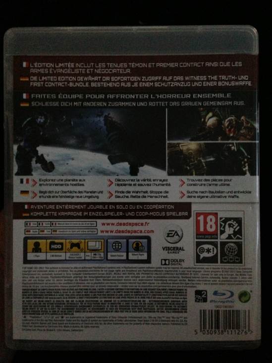 Dead Space 3 (Limited Edition) - Sony PlayStation 3 (PS3) (Electronic Arts - 1) video game collectible [Barcode 5030938111276] - Main Image 2