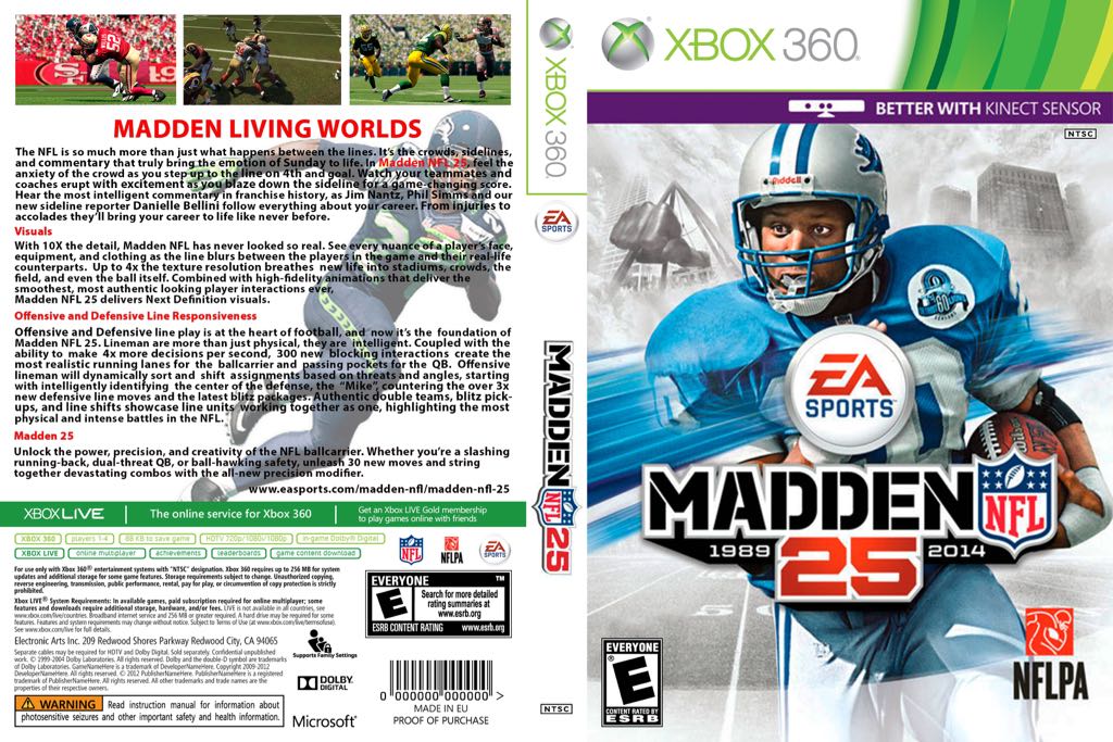 Madden 25 - Sony PlayStation 4 (PS4) ((EA) Electronic Arts - 4) video game collectible [Barcode 014633730692] - Main Image 2