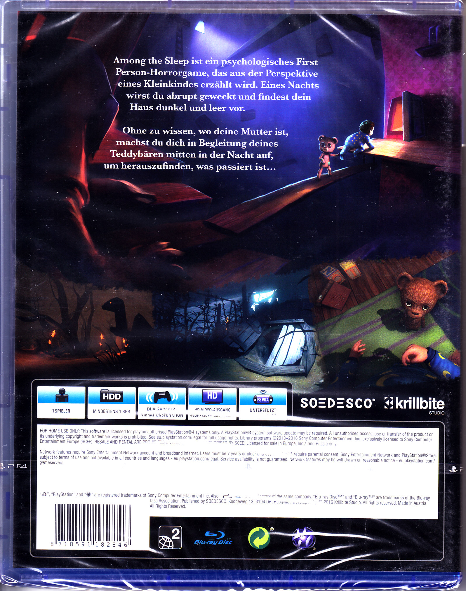 Among The Sleep - Sony PlayStation 4 (PS4) (Soedesco) video game collectible [Barcode 8718591182846] - Main Image 2