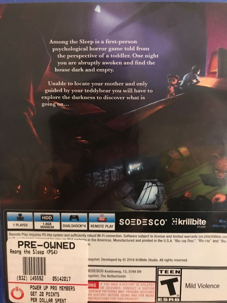 Among The Sleep - Sony PlayStation 4 (PS4) (Soedesco) video game collectible - Main Image 2