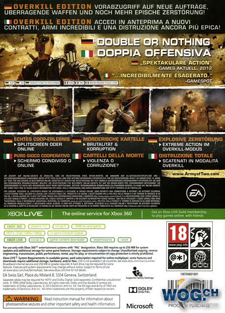 Army Of Two: The Devil’s Cartel - Microsoft Xbox 360 video game collectible - Main Image 2