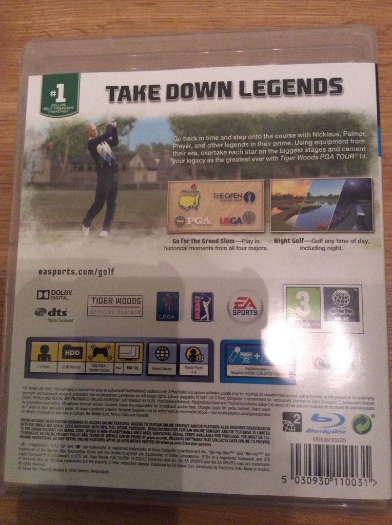 Tiger Woods PGA Tour 14 - Sony PlayStation 3 (PS3) (EA Games) video game collectible [Barcode 5030930110031] - Main Image 2