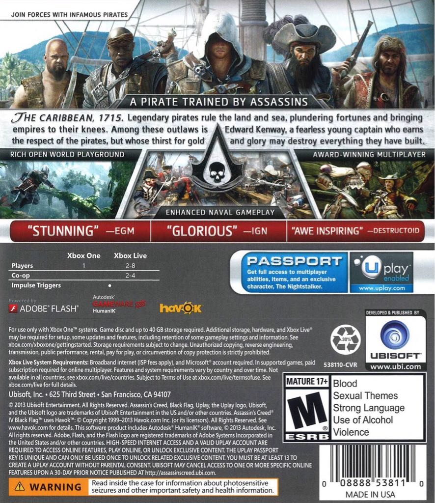 Assassin’s Creed IV: Black Flag - Microsoft Xbox One (Ubisoft - 4-8) video game collectible - Main Image 2