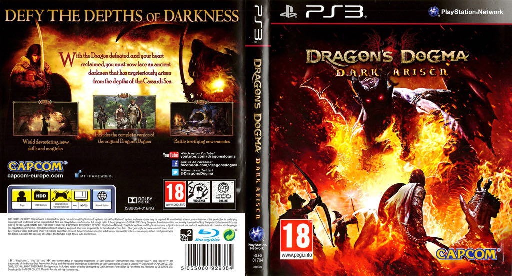 Dragon’s Dogma Dark Arisen - Sony PlayStation 3 (PS3) (Capcom - Single-Player) video game collectible [Barcode 013388912155] - Main Image 2