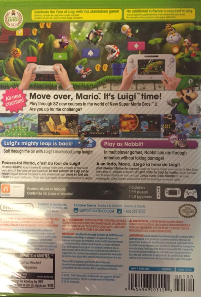 New Super Luigi U - Nintendo Wii U video game collectible [Barcode 4902370520927] - Main Image 2