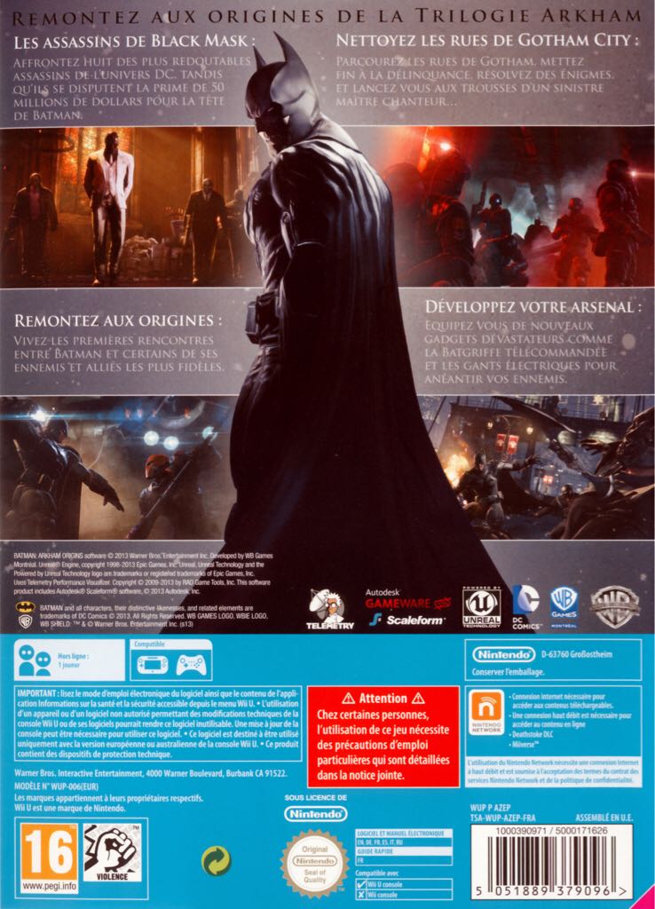 Batman: Arkham Origins - Nintendo Wii U (Warner Bros. Interactive Entertainment - 1) video game collectible - Main Image 2