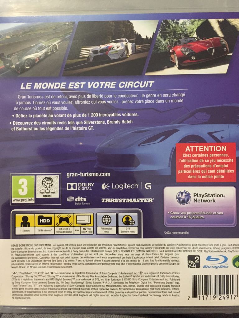 Gran Turismo 6 - Sony PlayStation 3 (PS3) (Sony Computer Entertainment - 1-16) video game collectible [Barcode 711719249177] - Main Image 2