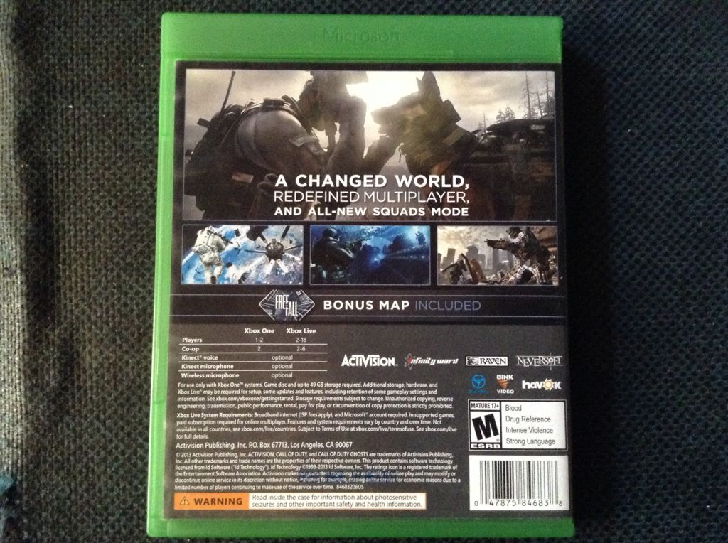 Call Of Duty: Ghosts - Microsoft Xbox One (Actvision/Treyarch - 1-2) video game collectible - Main Image 2