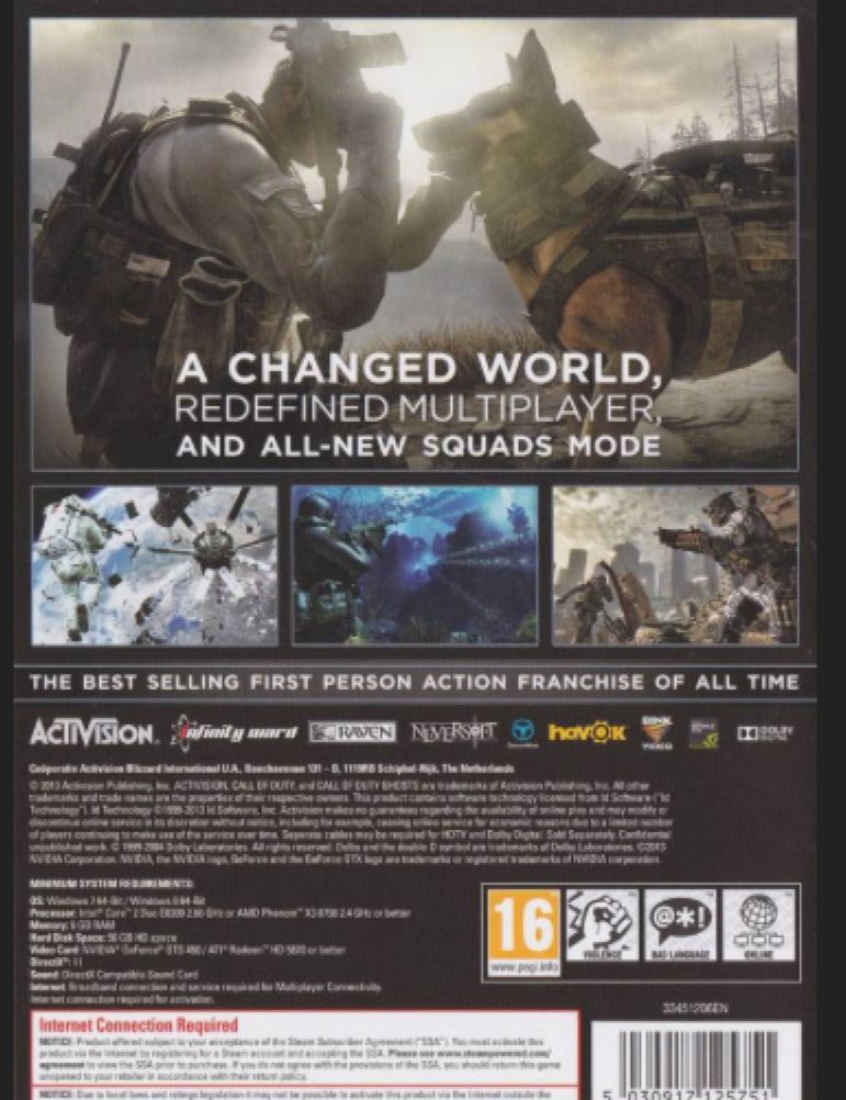 Call Of Duty: Ghosts - Microsoft Xbox 360 (Activision - 1-4) video game collectible - Main Image 2