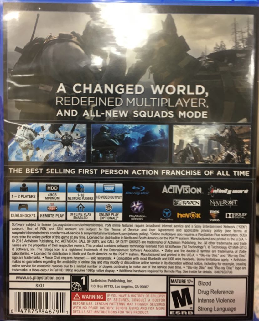 Call Of Duty: Ghosts - Sony PlayStation 4 (PS4) (Activision - 1-18) video game collectible - Main Image 2