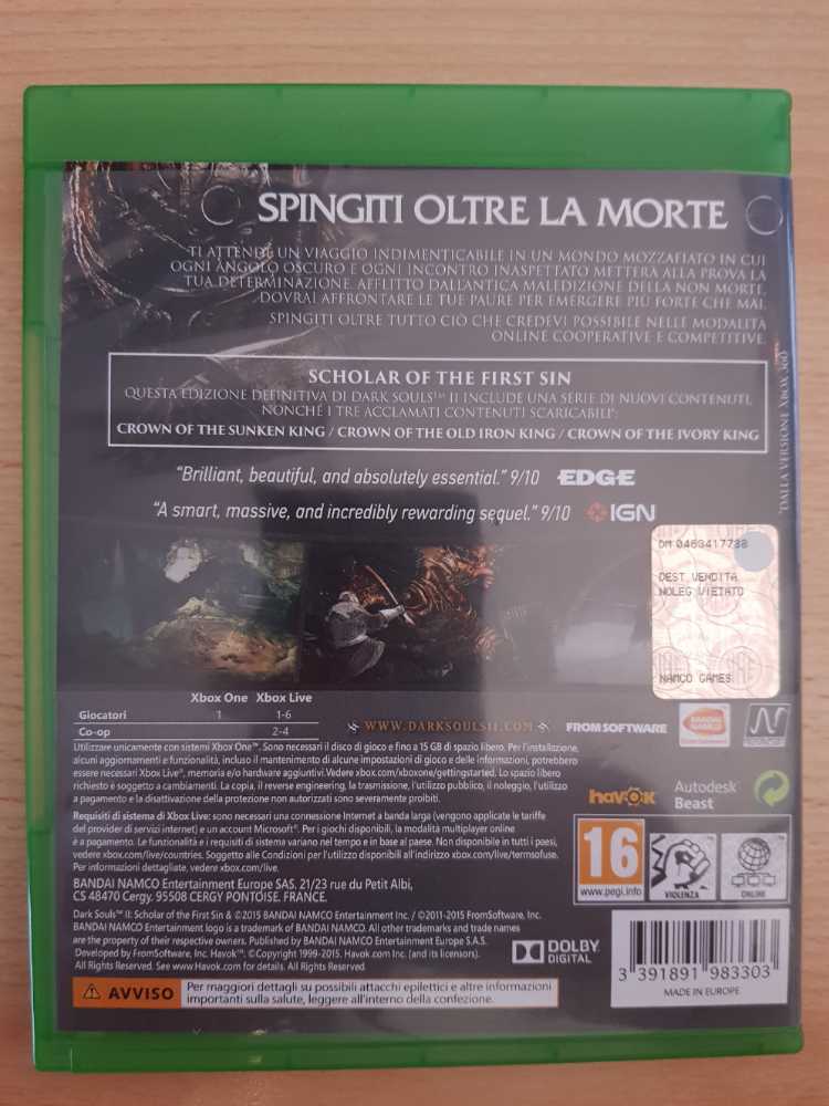Dark Souls II - Microsoft Xbox One video game collectible [Barcode 3391891983303] - Main Image 2