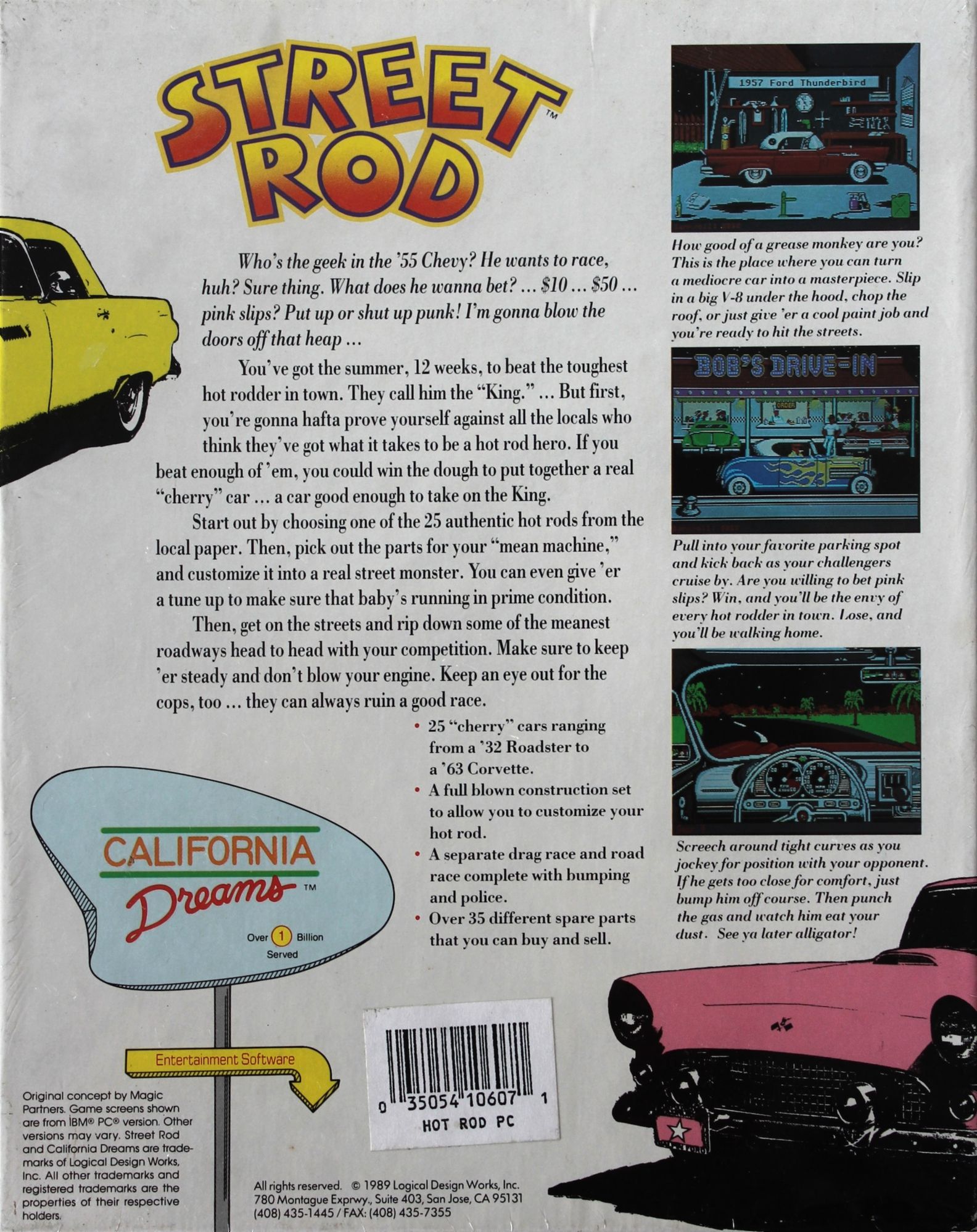 Street Rod - PC (California Dreams - 1) video game collectible [Barcode 035054106071] - Main Image 2