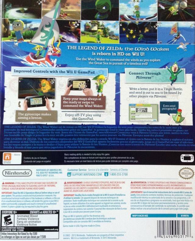 The Legend Of Zelda: The Wind Waker HD - Nintendo Wii U video game collectible - Main Image 2