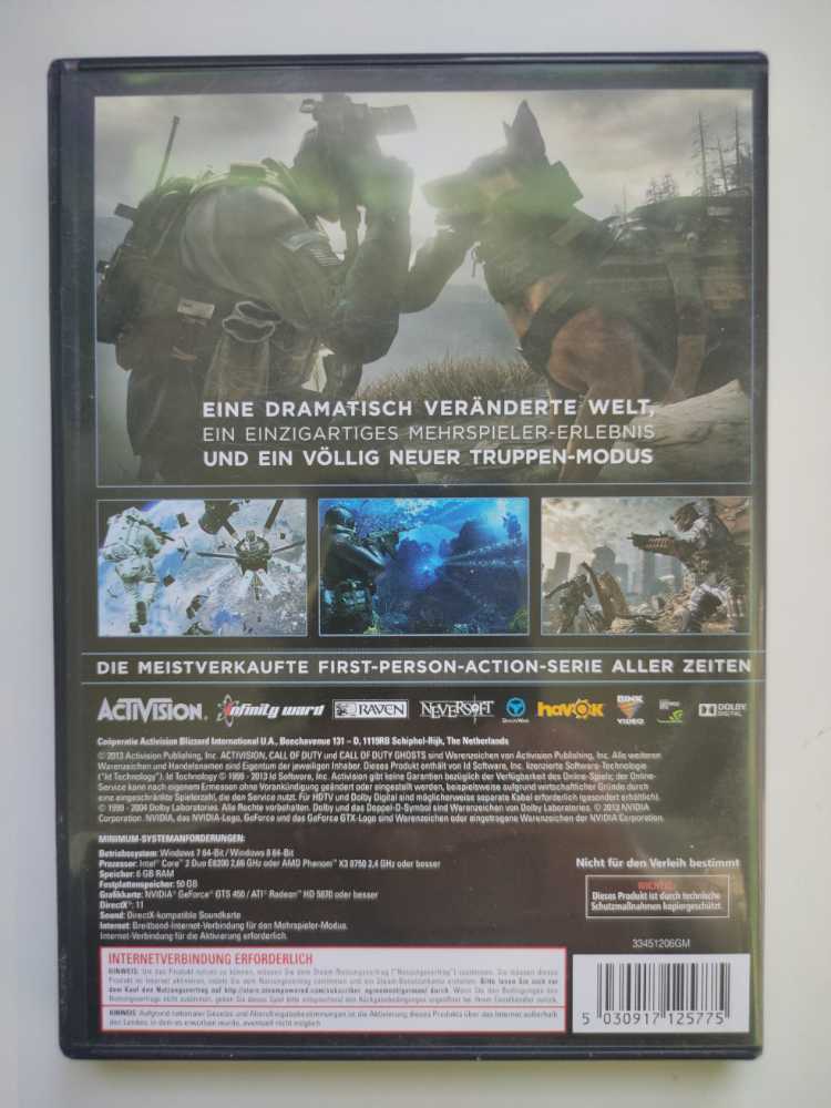 Call of Duty: Ghosts - PC video game collectible [Barcode 5030917125775] - Main Image 2