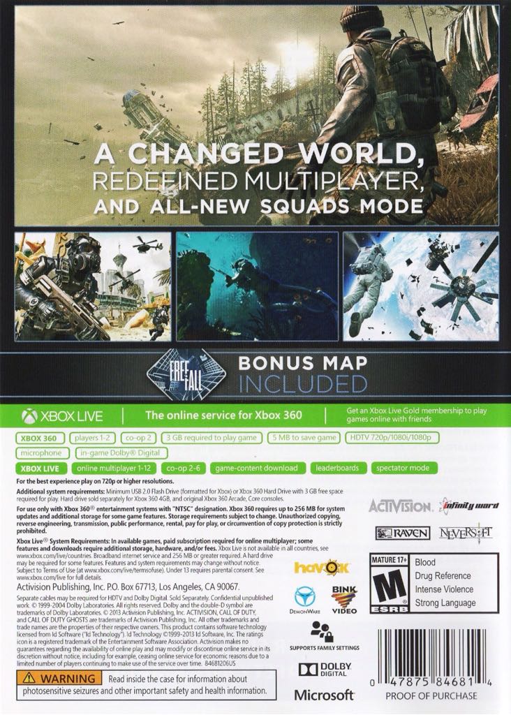 Call of Duty: Ghosts - Microsoft Xbox 360 (Activision - 1) video game collectible - Main Image 2