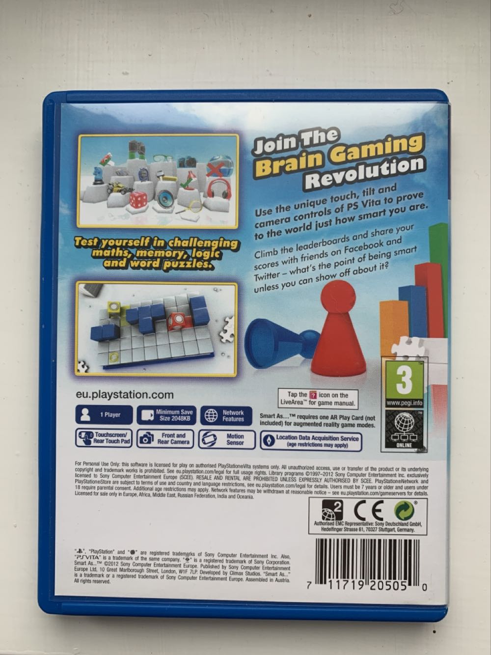 Smart As... - Sony PlayStation Vita (PS Vita) (Sony Computer Entertainment - 1) video game collectible [Barcode 711719205050] - Main Image 3