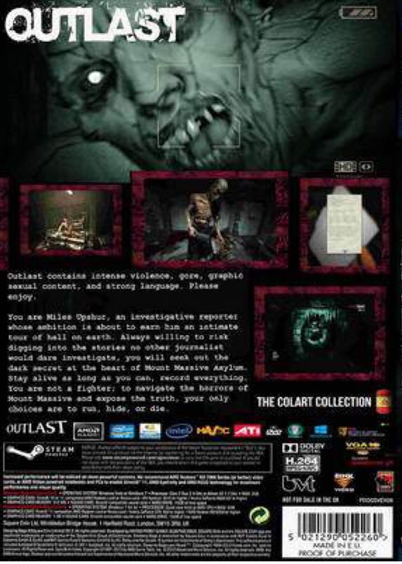 Outlast - Microsoft Xbox One (N/A - 1) video game collectible - Main Image 2