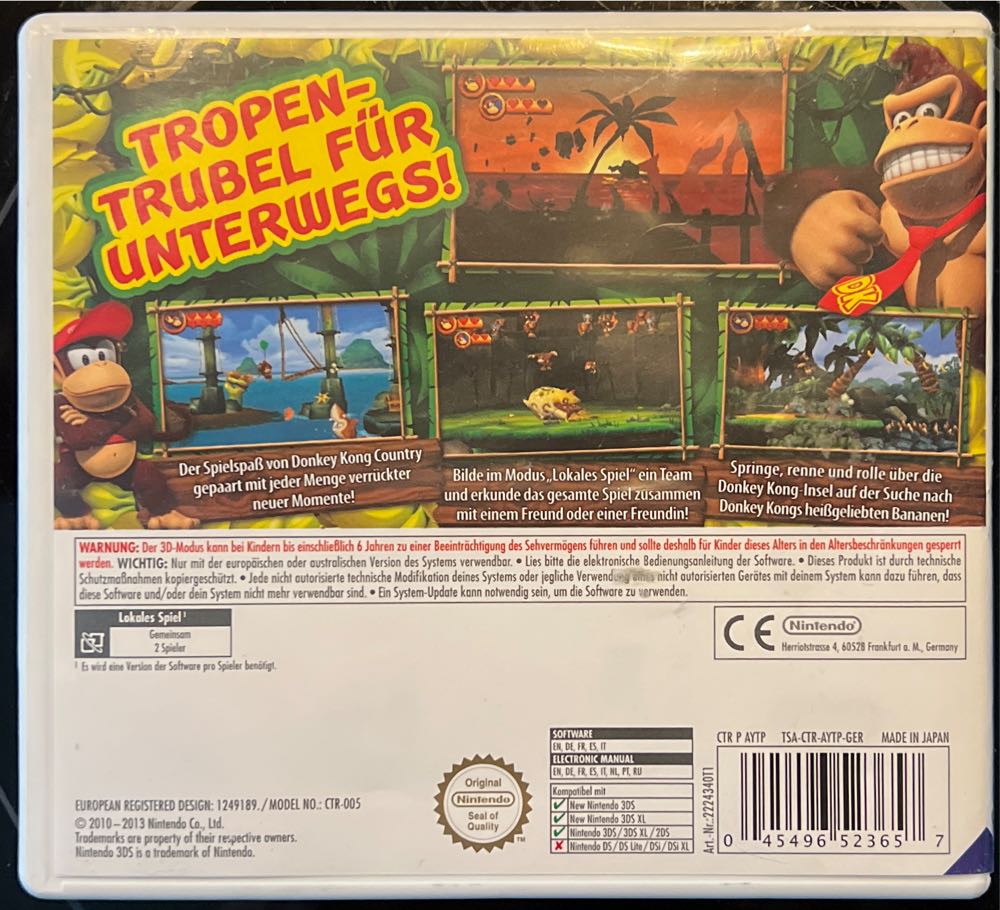 Donkey Kong Country Returns 3D - Nintendo 3DS (Nintendo - 1) video game collectible [Barcode 045496523657] - Main Image 4