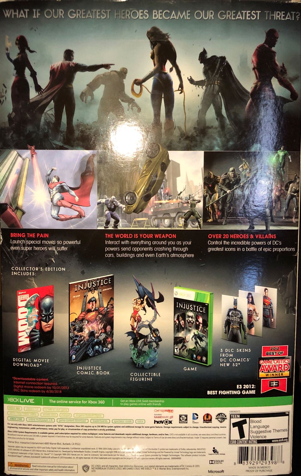 Injustice: Gods Among Us - Microsoft Xbox 360 (NetherRealm - 1 - 4) video game collectible [Barcode 883929299683] - Main Image 3