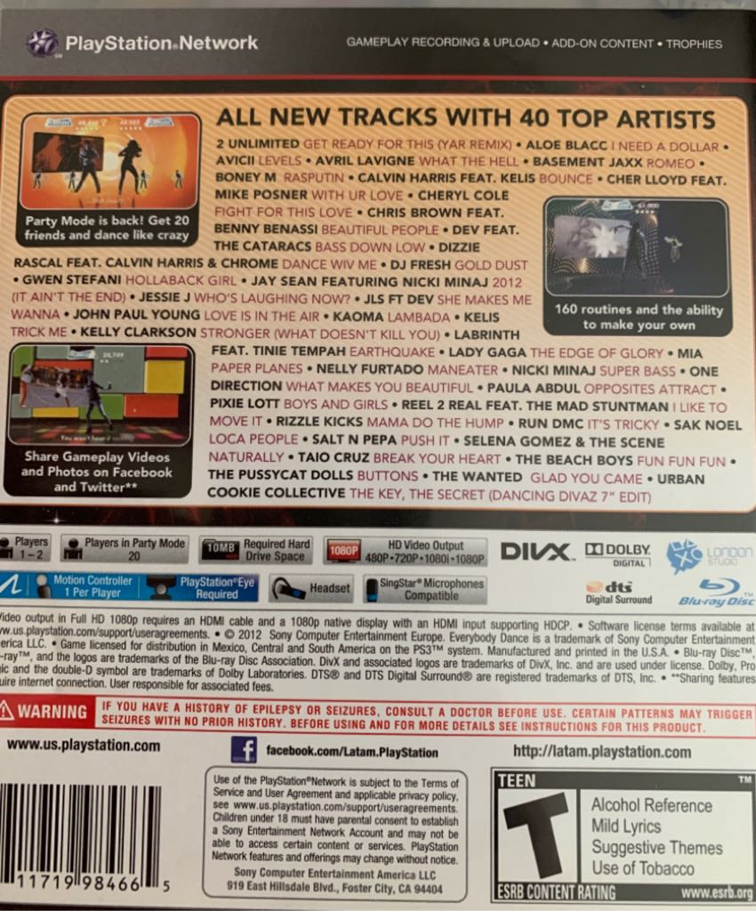 Everybody Dance 2 - Sony PlayStation 3 (PS3) (Sony - 4) video game collectible [Barcode 711719984665] - Main Image 2