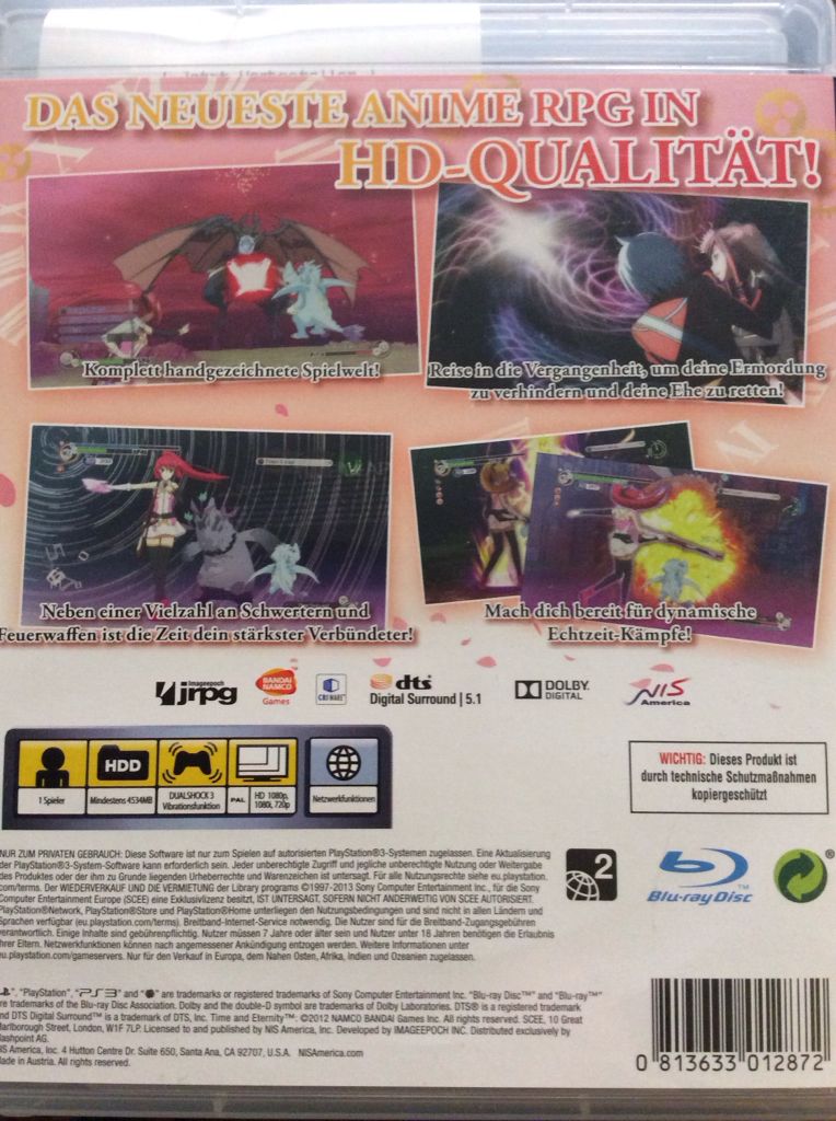 Time And Eternity - Sony PlayStation 3 (PS3) (NIS America - 1) video game collectible [Barcode 0813633012872] - Main Image 2