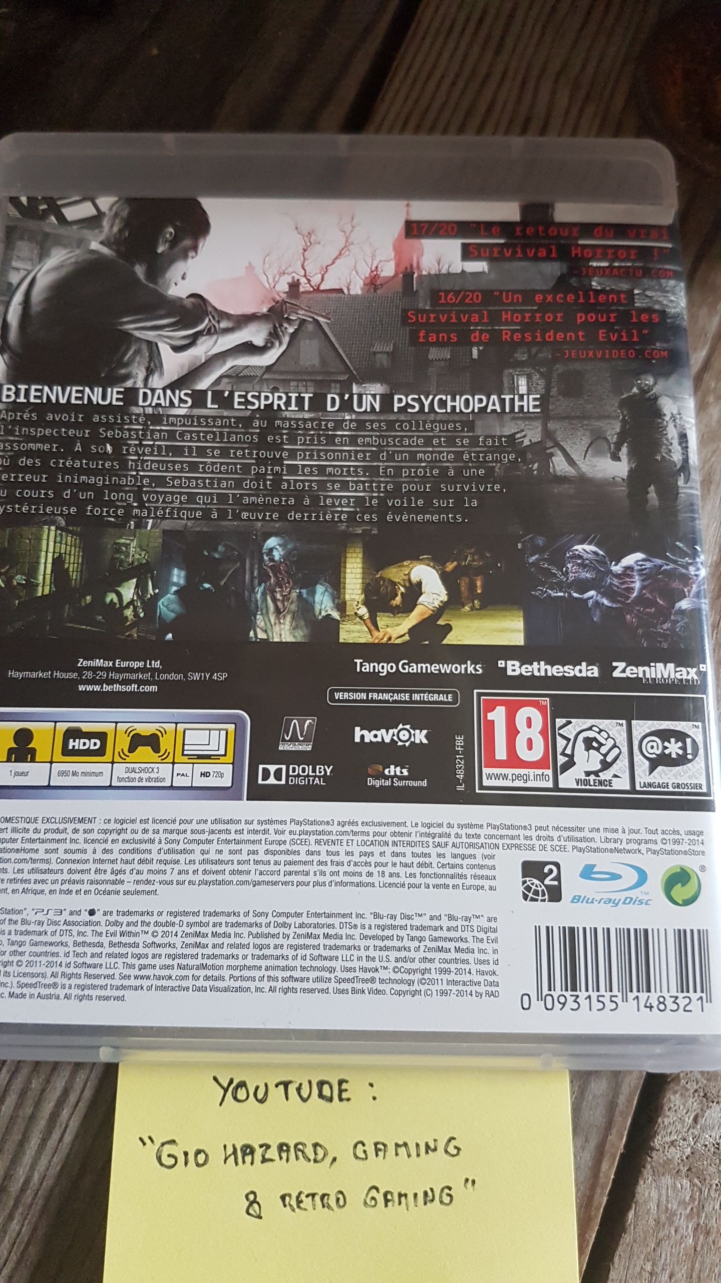 The Evil Within - Sony PlayStation 3 (PS3) (1) video game collectible [Barcode 093155148321] - Main Image 2