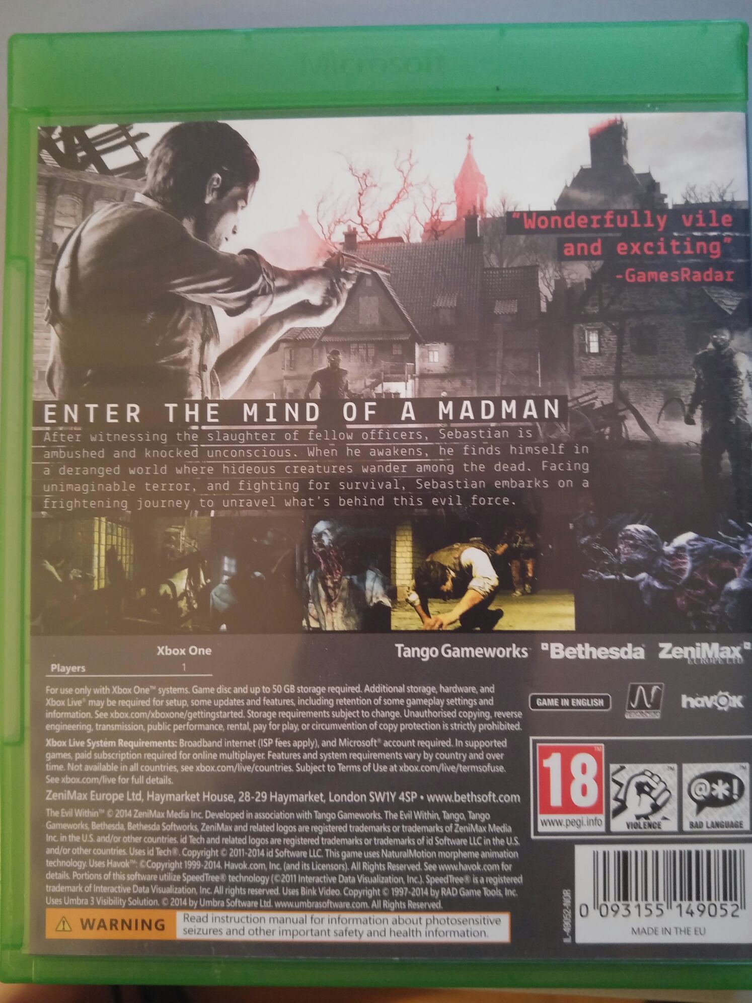 Evil Within, The - Microsoft Xbox One (Bethesda Softworks - 1) video game collectible [Barcode 093155149052] - Main Image 2