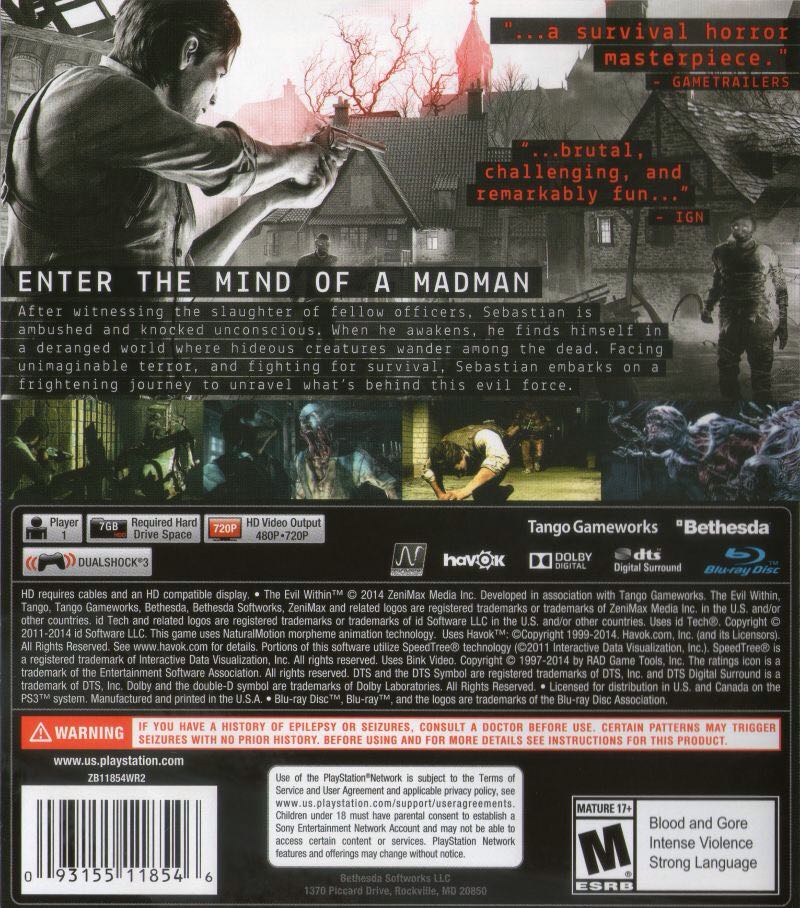 The Evil Within - Sony PlayStation 3 (PS3) (Bethesda) video game collectible - Main Image 2