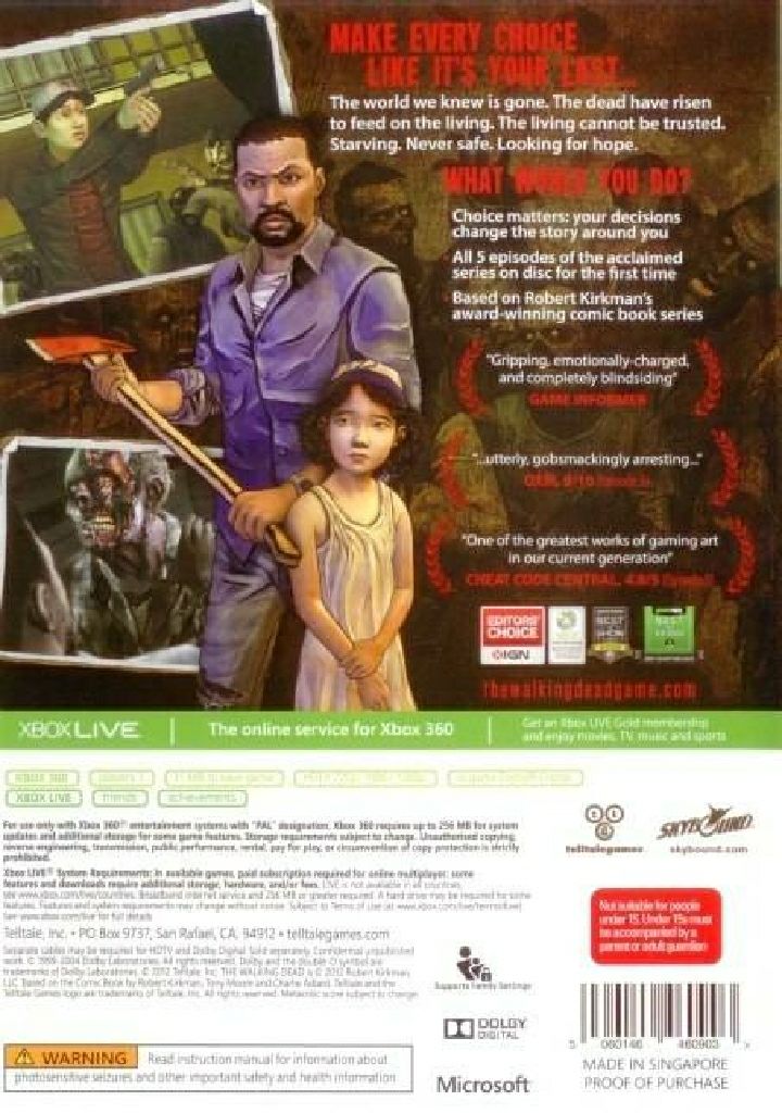 The Walking Dead - Microsoft Xbox 360 (Telltale Games - 1) video game collectible [Barcode 5060146460750] - Main Image 2