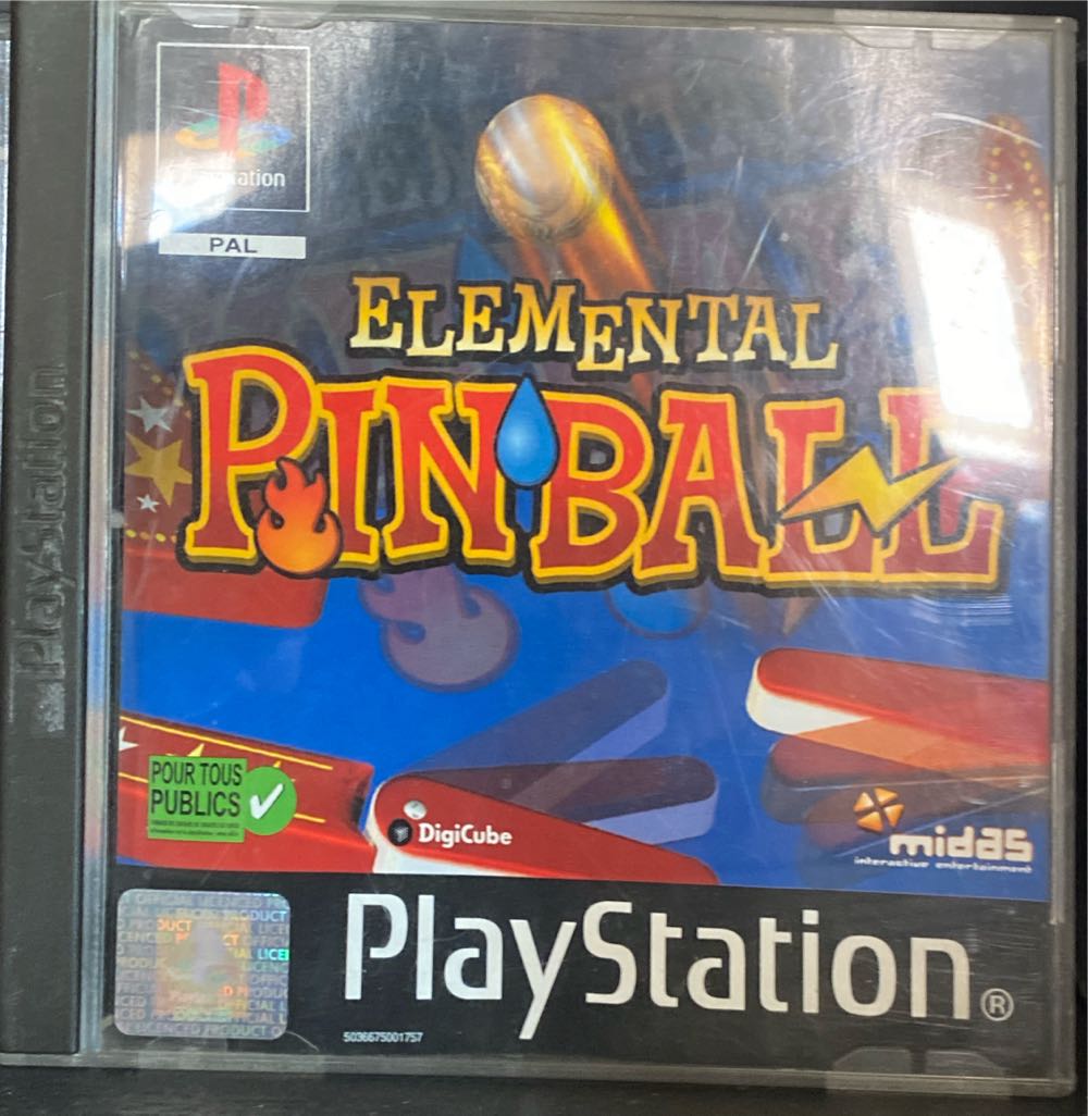 Elemental Pinball - Sony PlayStation video game collectible [Barcode 5036675001757] - Main Image 2
