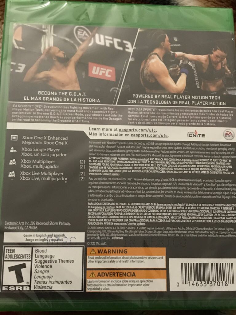 UFC 3 - Microsoft Xbox One (Ea Sports) video game collectible - Main Image 2