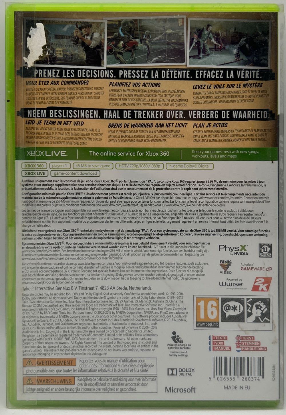The Bureau: XCOM Declassified (Slip Cover) - Microsoft Xbox 360 (Take-Two Interactive - 1) video game collectible [Barcode 5026555260374] - Main Image 2