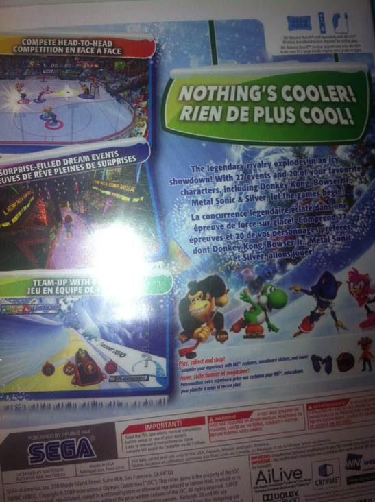 Mario & Sonic Au Jeux Olympique D’hiver - Nintendo Wii video game collectible - Main Image 2