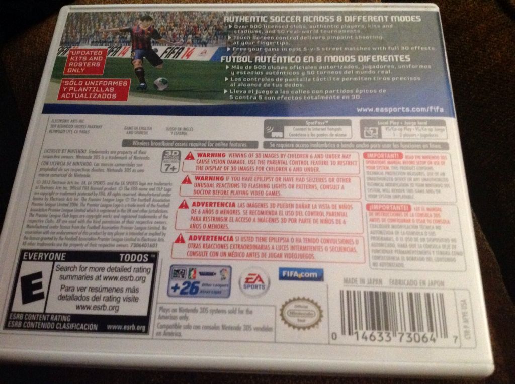 FIFA 14 - Nintendo 3DS (EA Sports  - 1-4) video game collectible [Barcode 014633730647] - Main Image 2