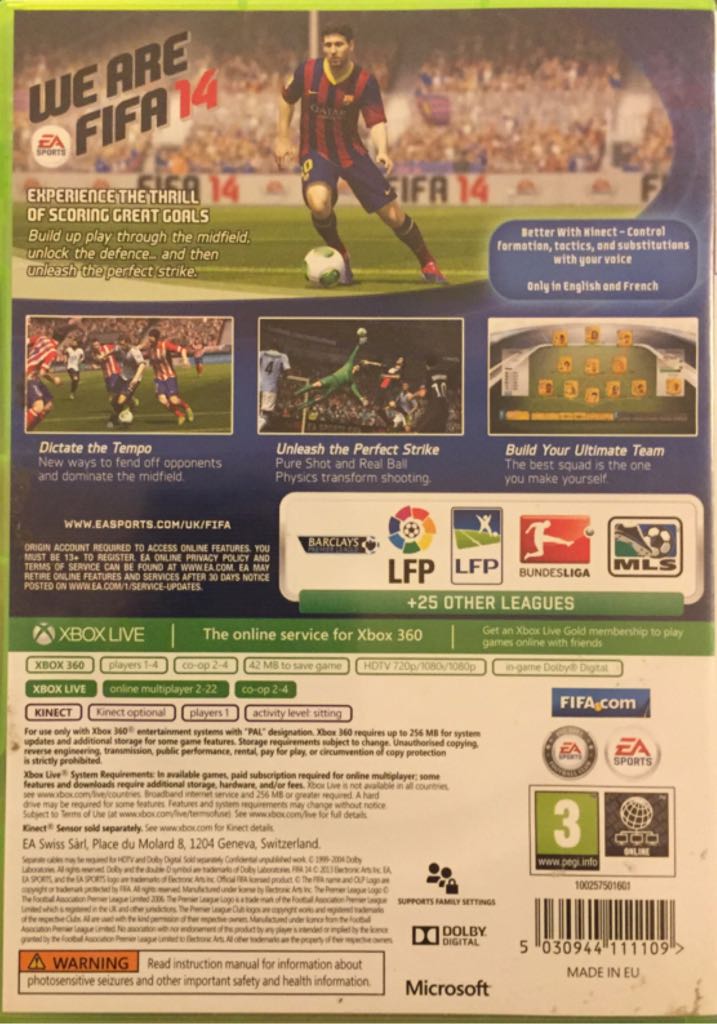 FIFA 14 - Microsoft Xbox 360 ((EA) Electronic Arts - 2) video game collectible [Barcode 5030944111109] - Main Image 2