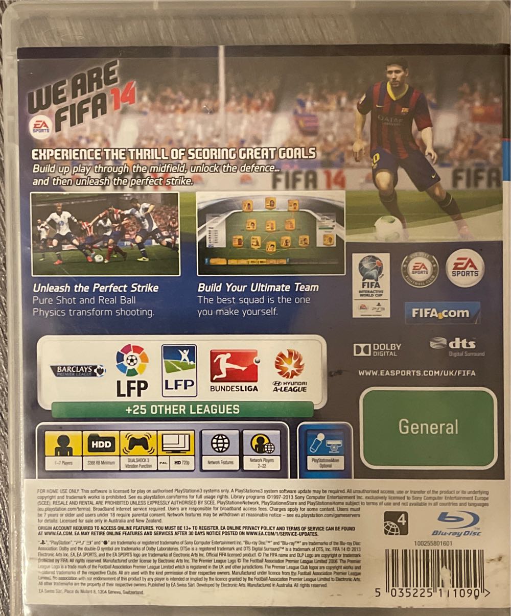 FIFA 14 - Sony PlayStation 3 (PS3) video game collectible [Barcode 5035225111090] - Main Image 2