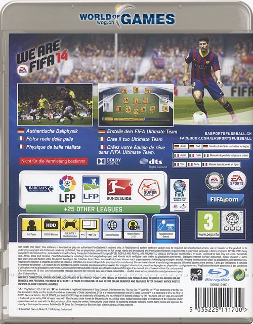 FIFA 14 - Sony PlayStation 3 (PS3) ((EA) Electronic Arts - 1-7) video game collectible - Main Image 2