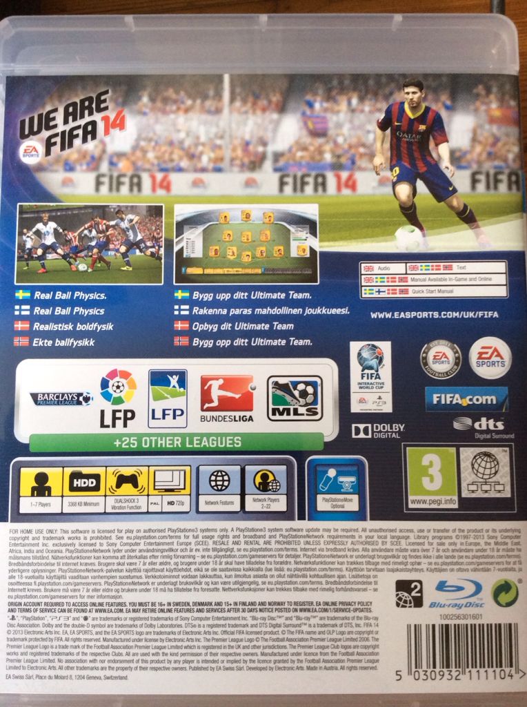 Fifa 14 - Sony PlayStation 3 (PS3) ((EA) Electronic Arts - 1-7) video game collectible [Barcode 5030932111104] - Main Image 2
