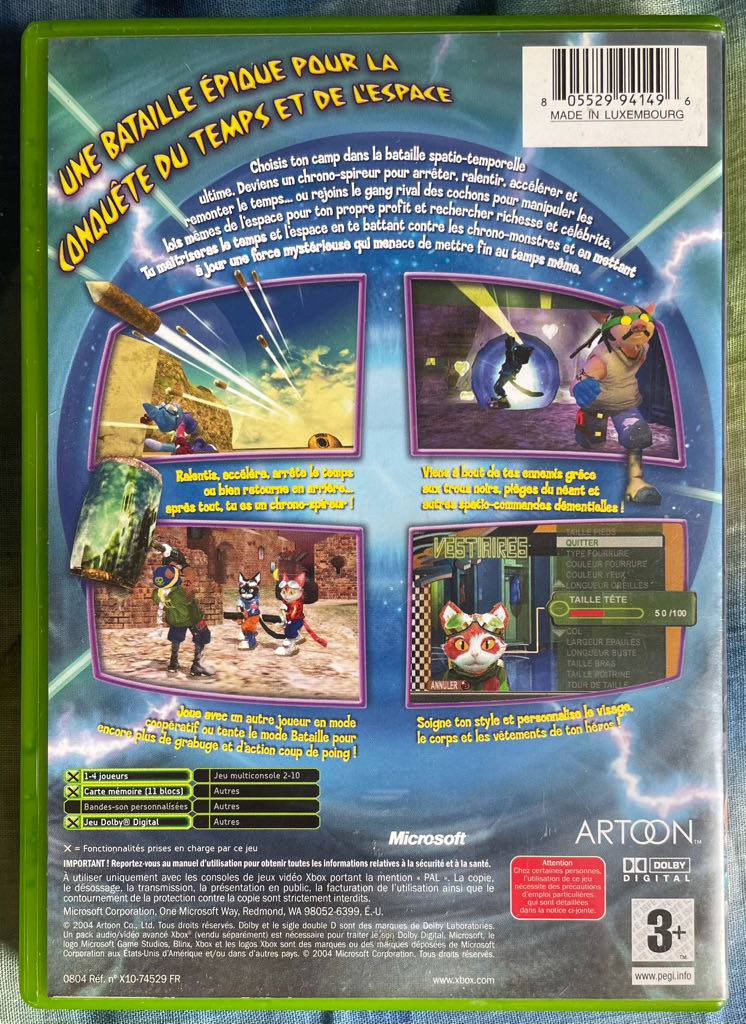 Blinx 2 Masters Of Time & Space - Microsoft Xbox (Boite Et Notice) video game collectible [Barcode 805529941526] - Main Image 2