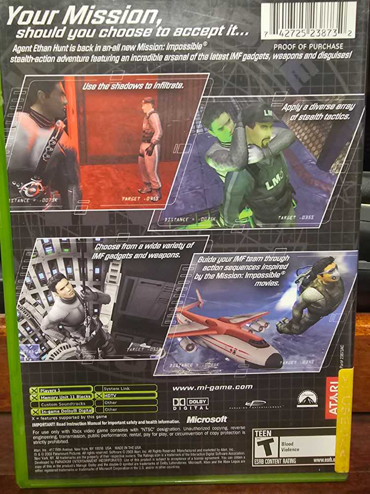 Mission Impossible Operation Surma - Microsoft Xbox video game collectible [Barcode 3546430105030] - Main Image 2