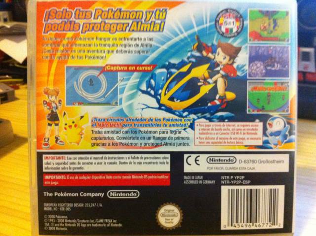 Pokémon Ranger: Sombras De Almia - Nintendo DS (Nintendo - 1) video game collectible [Barcode 045496467722] - Main Image 2