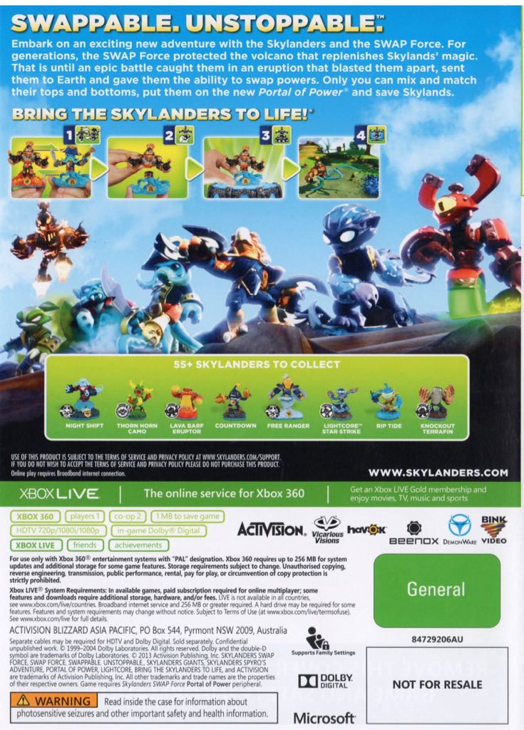 Skylanders Swap Force - Microsoft Xbox 360 (Activision - 1) video game collectible [Barcode 047875847064] - Main Image 2