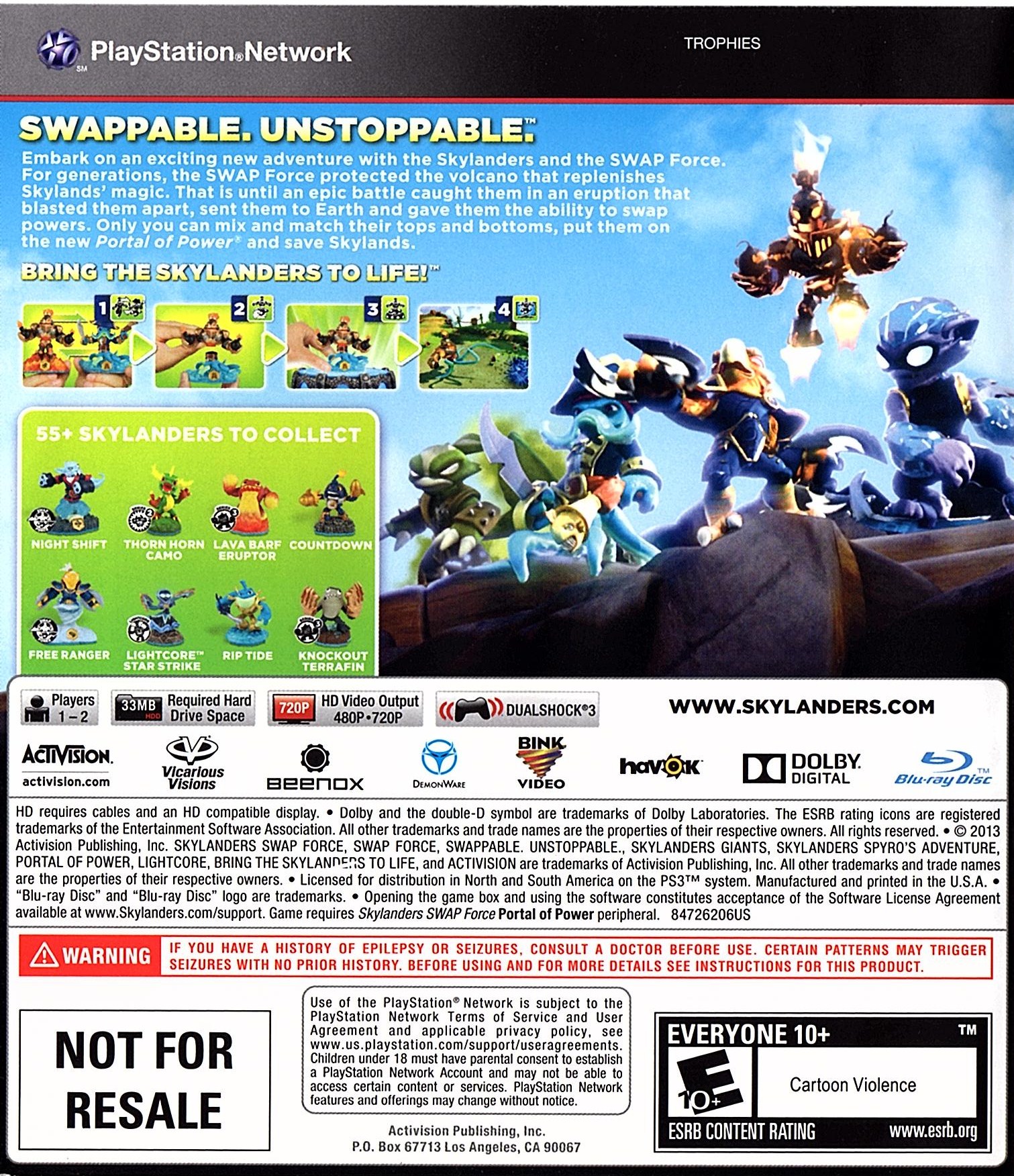 Skylanders: Swap Force - Sony PlayStation 3 (PS3) (Activision - 1) video game collectible - Main Image 2