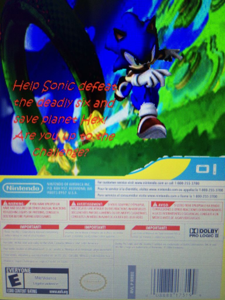 Sonic Lost World - Nintendo Wii U (Sega - 2) video game collectible [Barcode 010086671063] - Main Image 2