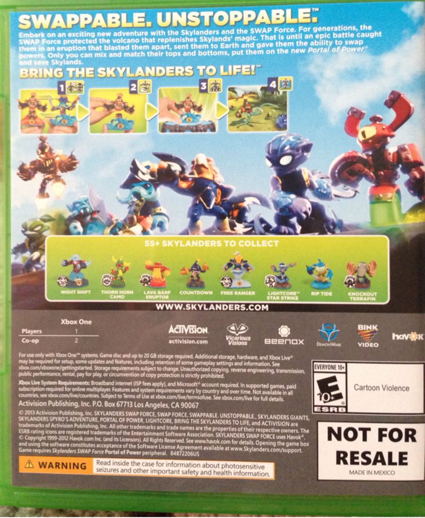 Skylanders: Swap Force - Microsoft Xbox One (Activision - 2) video game collectible [Barcode 5030917130540] - Main Image 2